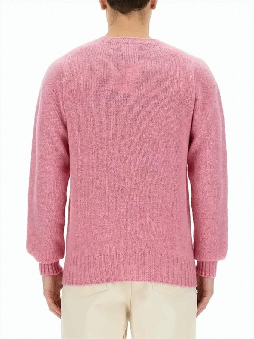 Relaxed Fit Knit Sweater With Ribbed Details