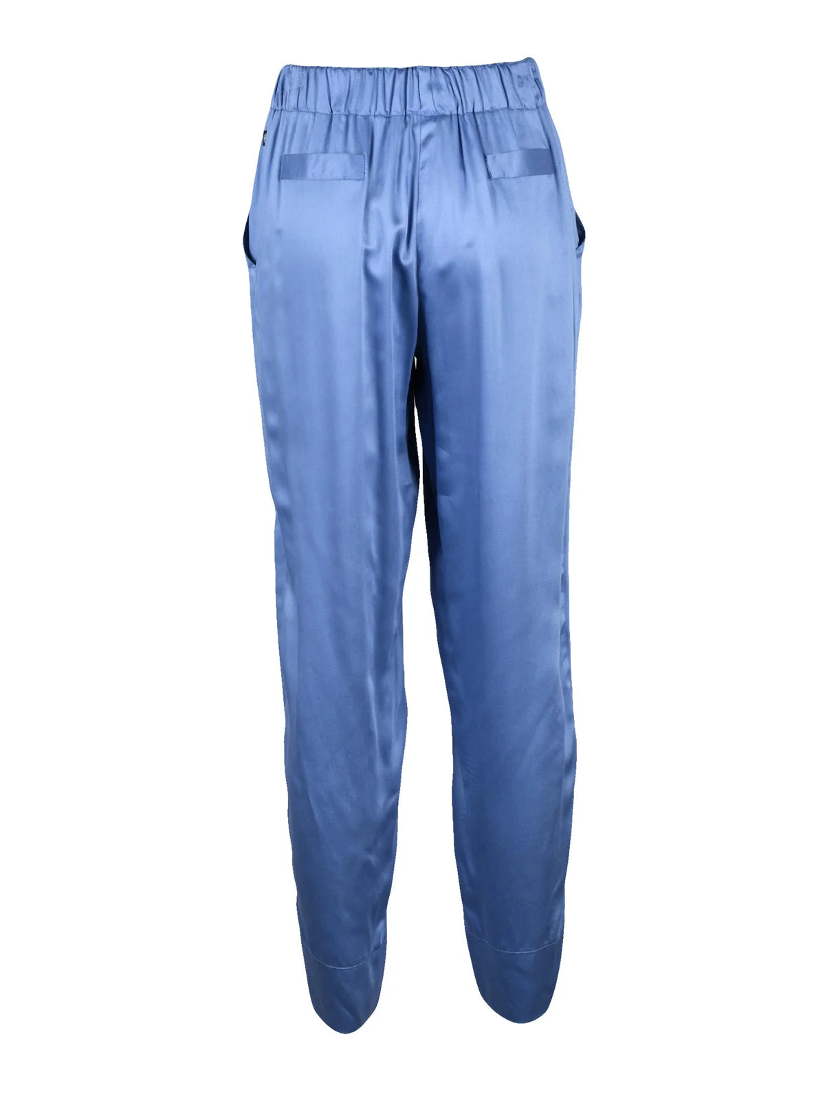 Ella Lago Di Como Satin Pajama Trousers Blue