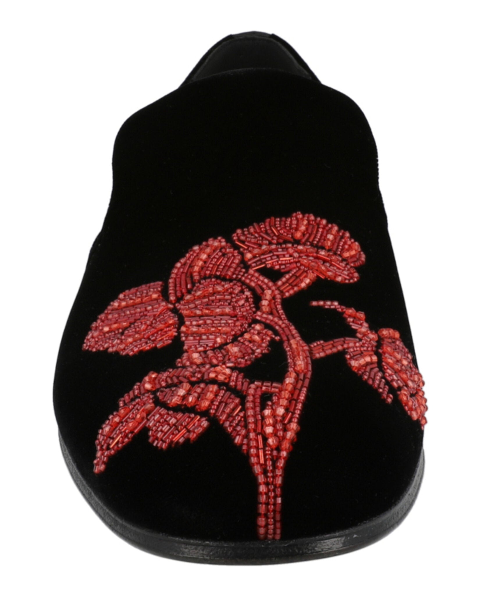 Beaded Orchid Velvet Loafers