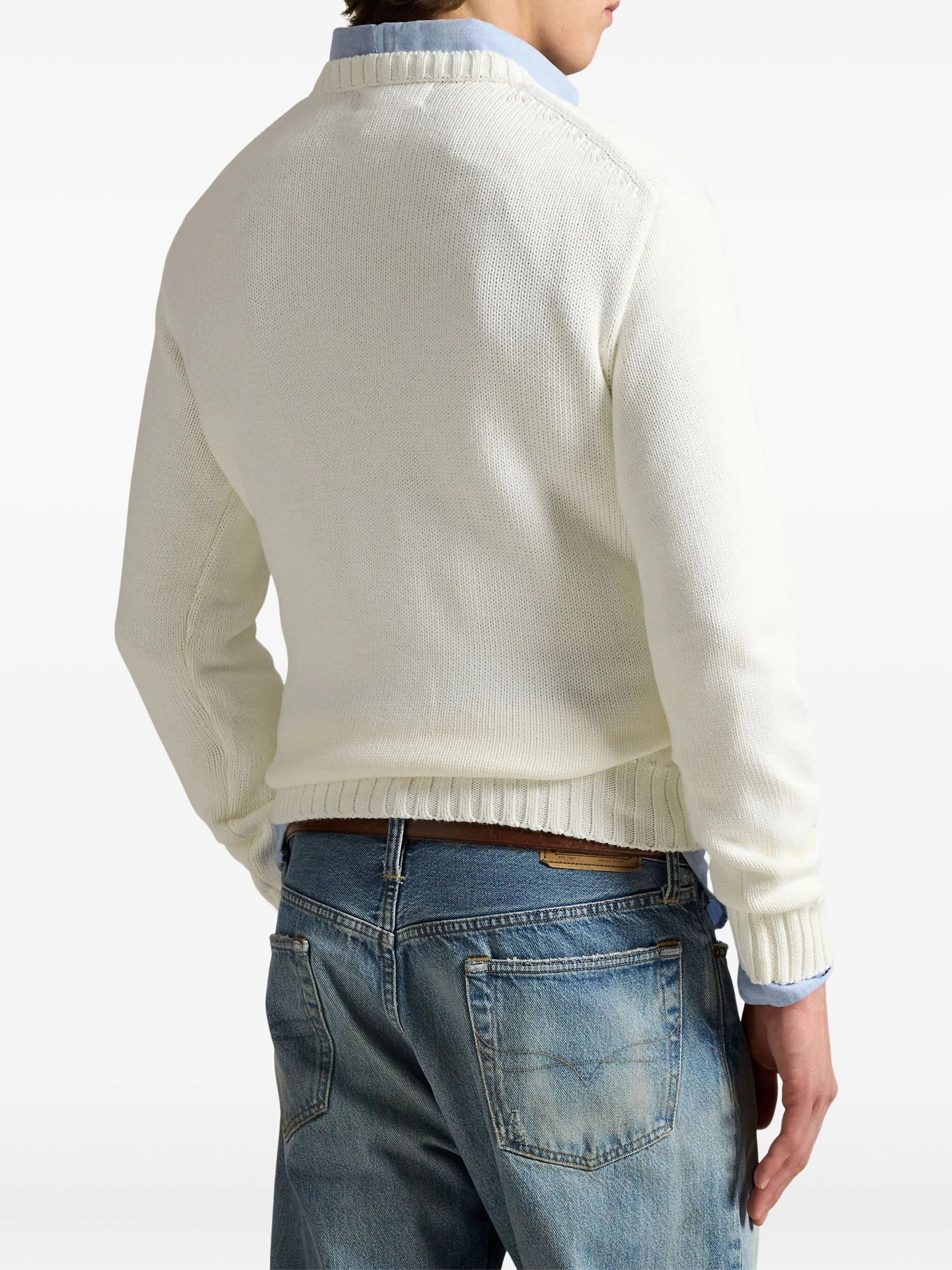 Off-White Pullover Flag Motif Cotton Pullover