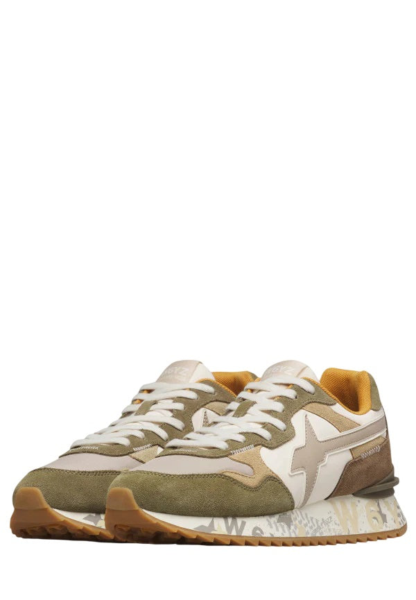 Technical Fabric and Suede Sneakers