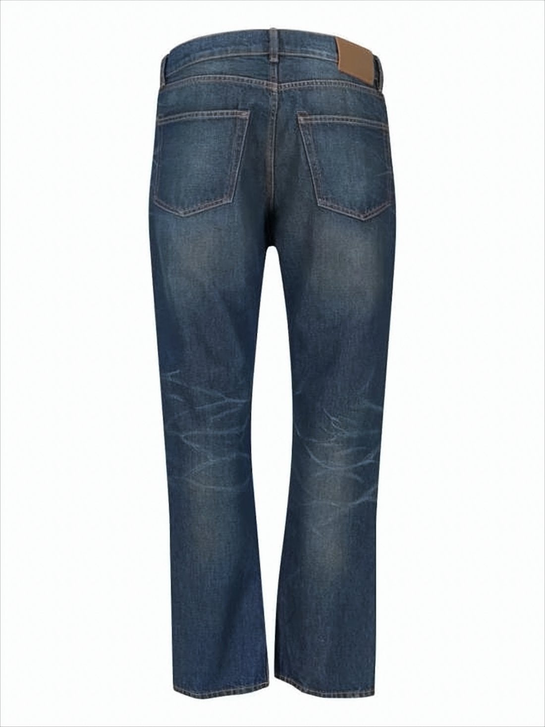 Regular Straight-Cut Denim Pants