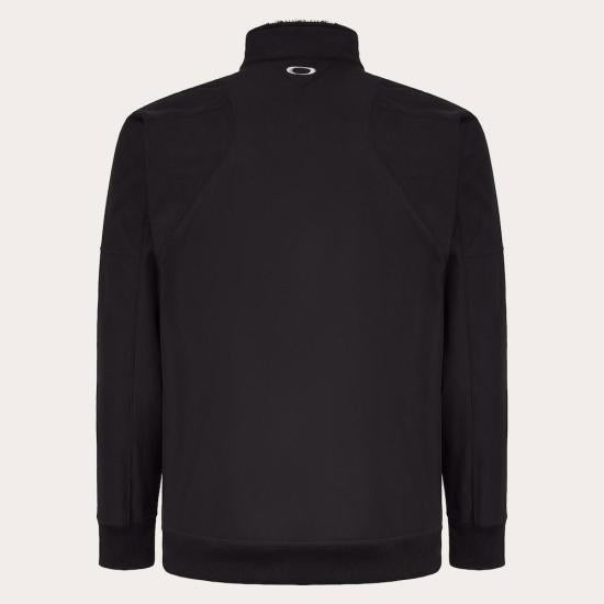 Minimalistic Black Oakley Jacket with High Collar