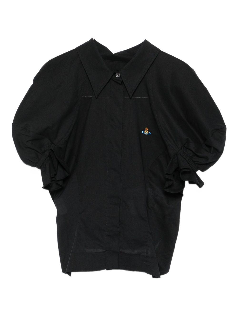 Puff Sleeve Black Top