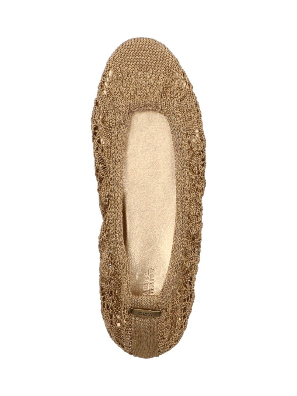 "Belna" Crochet Ballerinas – Gold