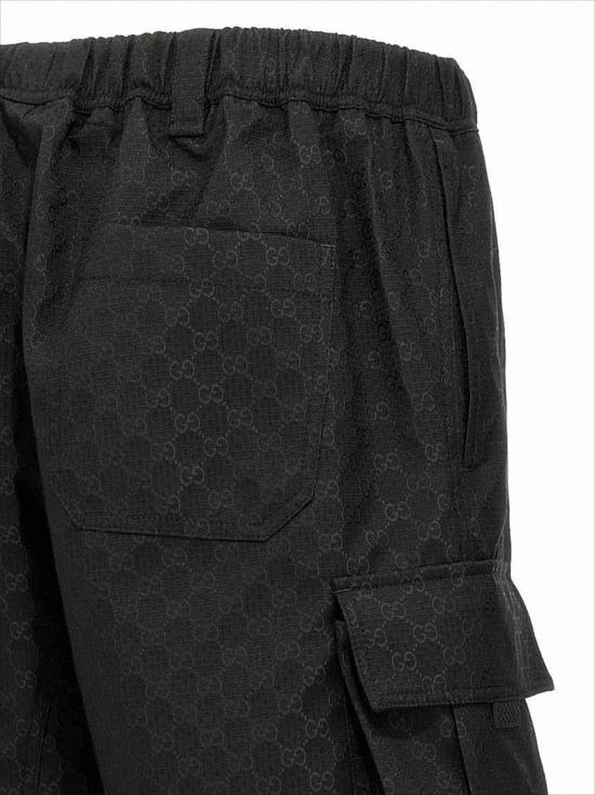 Relaxed Fit Cargo Shorts with Adjustable Waistband