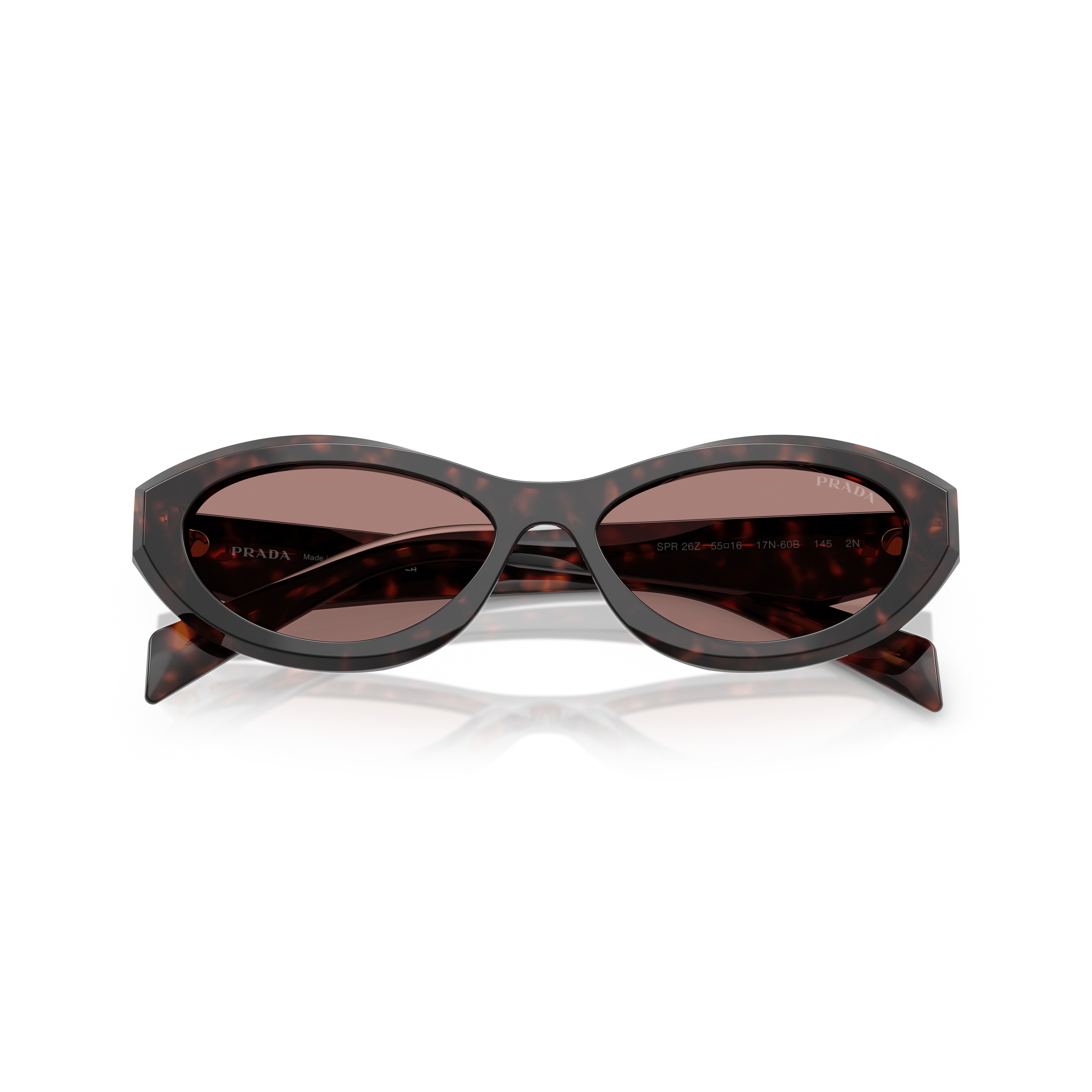 0pr 26zs Elongated Oval Tortoiseshell Acetate Sunglasses