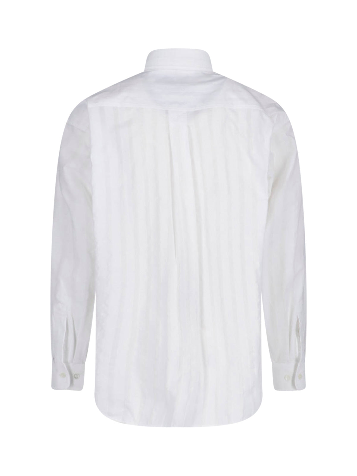 White Achilles Striped Cotton Shirt