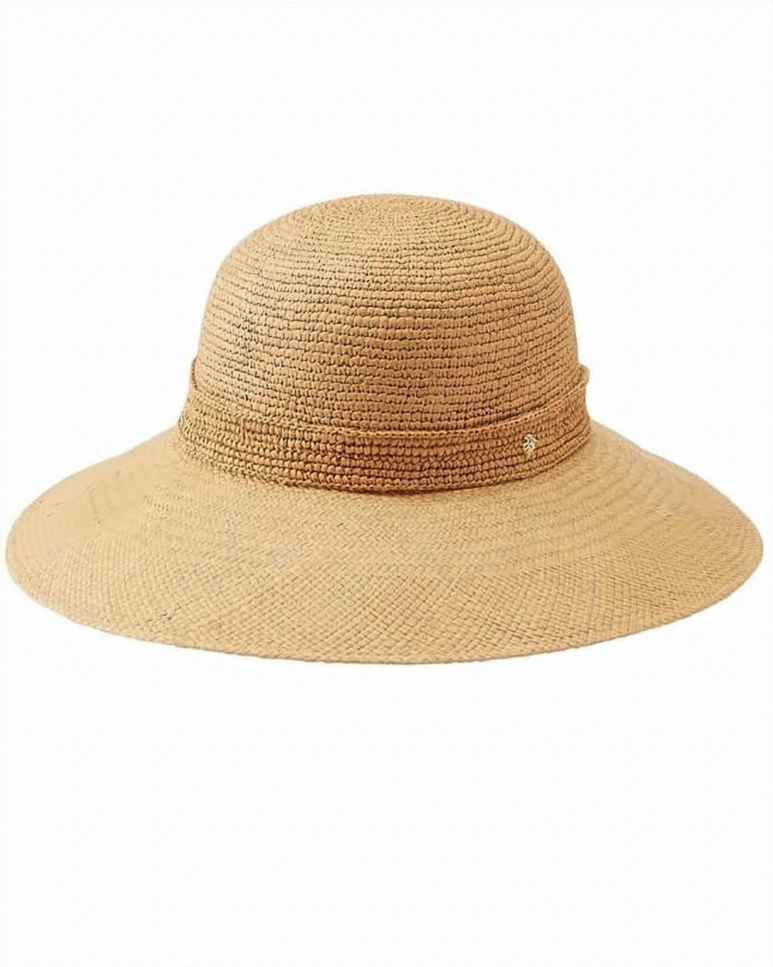Woven Bucket Hat With Rounded Crown