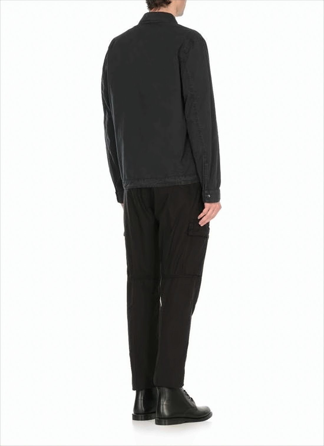 Boxy Long-Sleeve Shirt with Front Zipper