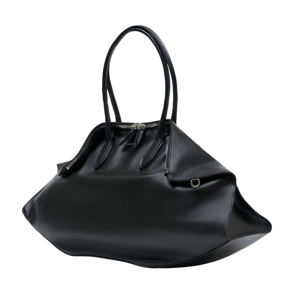 Manta Maxi Shoulder Bag - Leather - Black