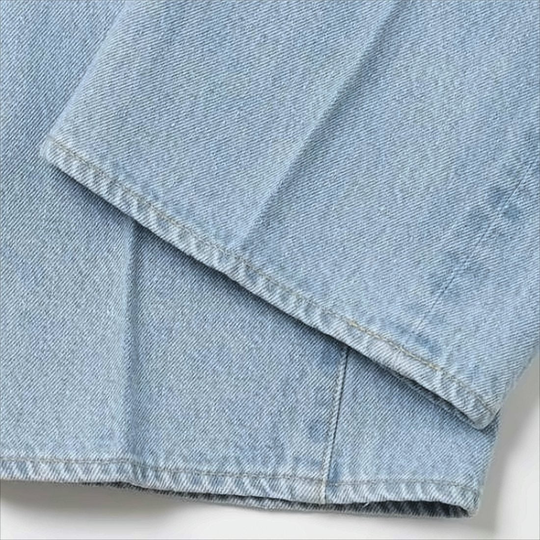 Light Wash Straight-Leg Denim Pants