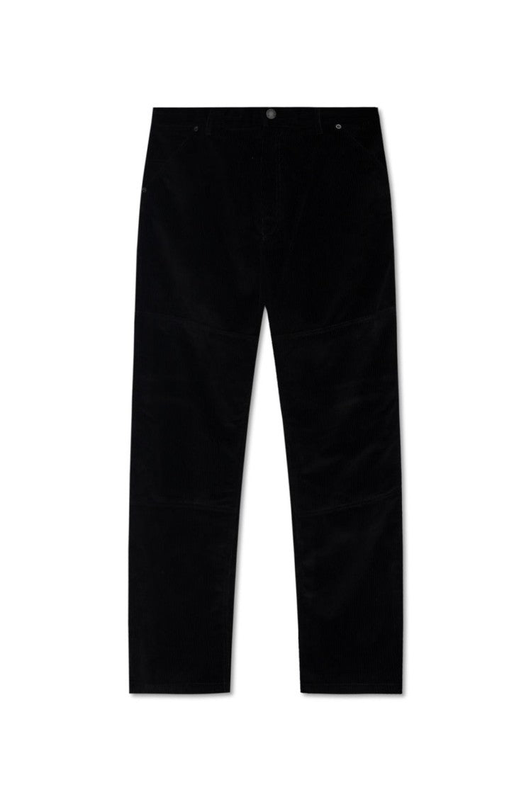 Straight-Fit Textured Cotton Pants