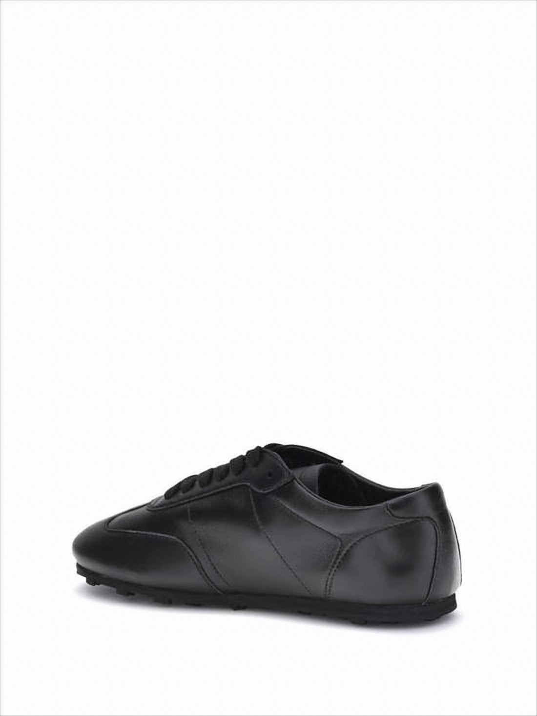 Minimalist Black Nappa Leather Sneakers
