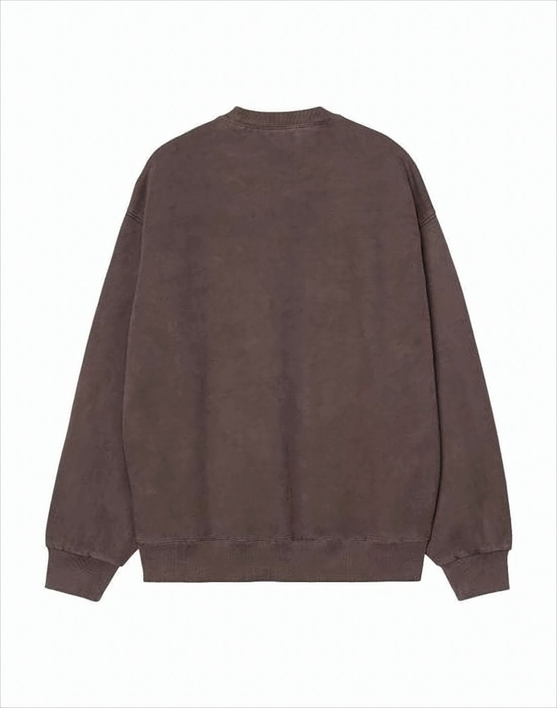 Relaxed-Fit Long-Sleeve Crewneck Sweatshirt with Ribbed Details