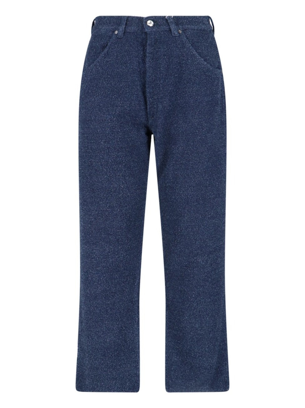 Straight-Leg Trousers With Textured Fabric