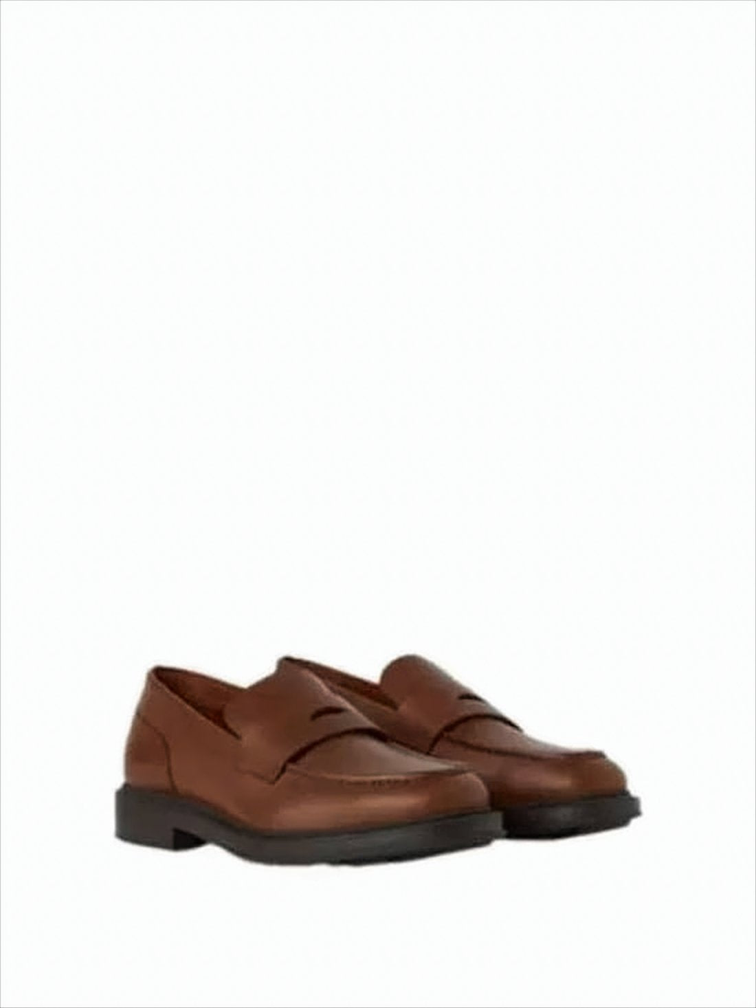 Smooth Calf Leather Loafers with Rounded Toe