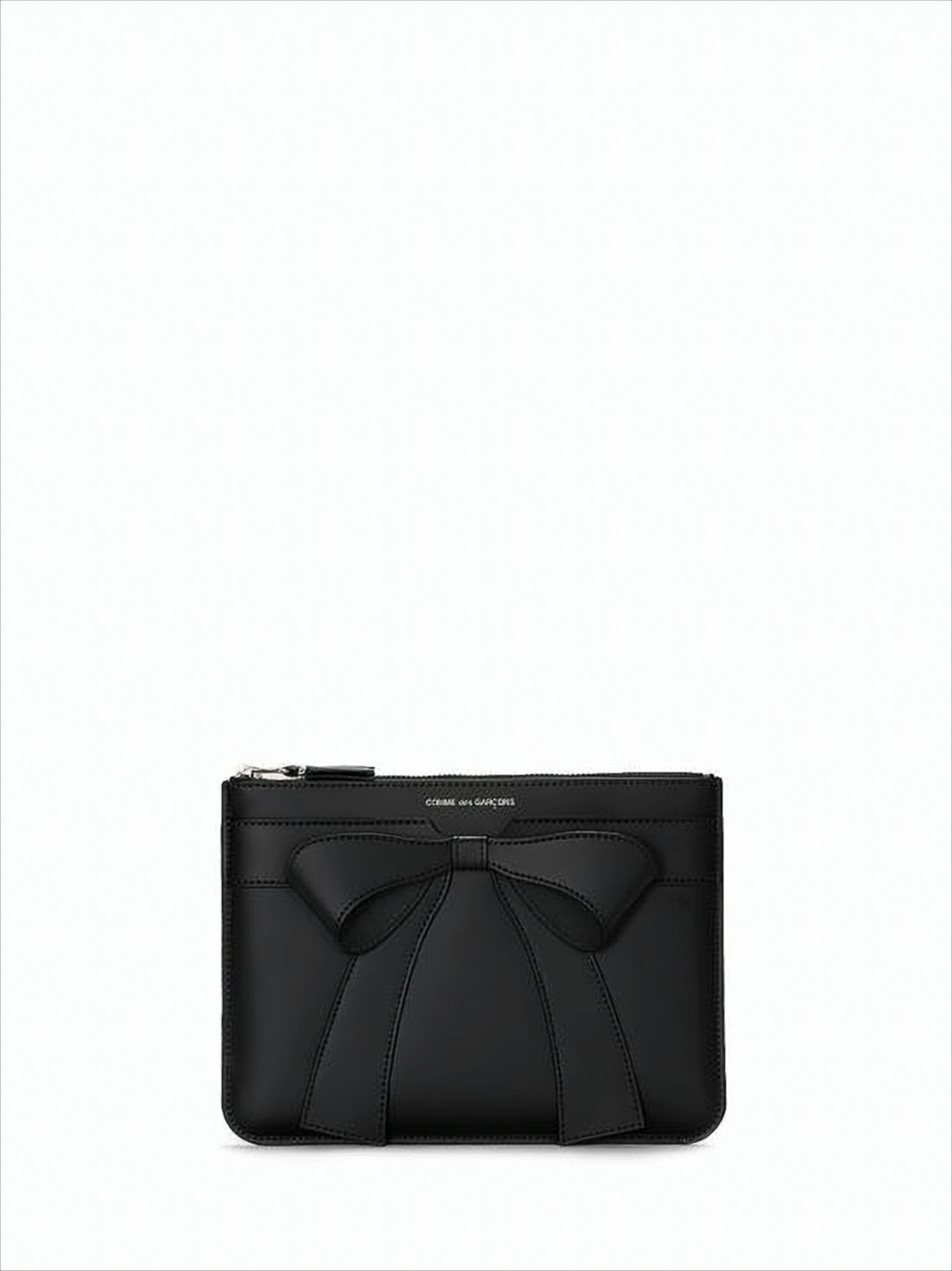 Rectangular Black Cowhide Leather Clutch