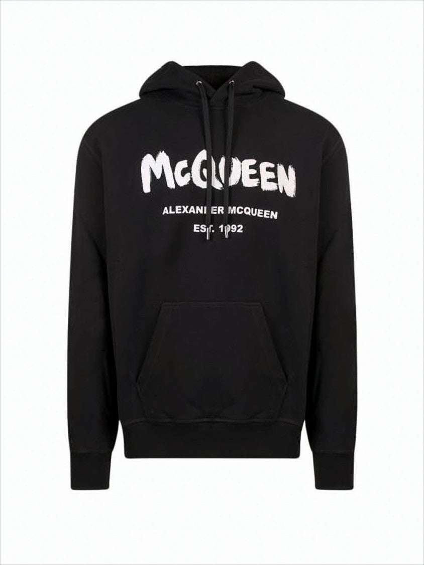 Classic Black Hoodie with Bold Graphics