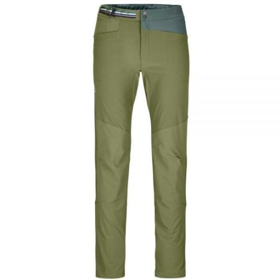 Two-Tone Olive Green Straight Fit Pants