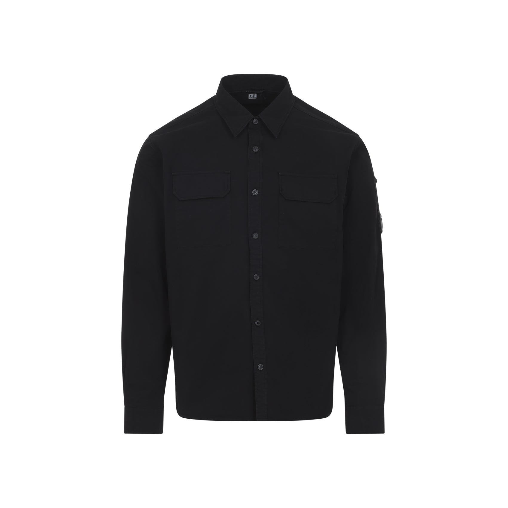 Casual Black Shirt With Classic Collar