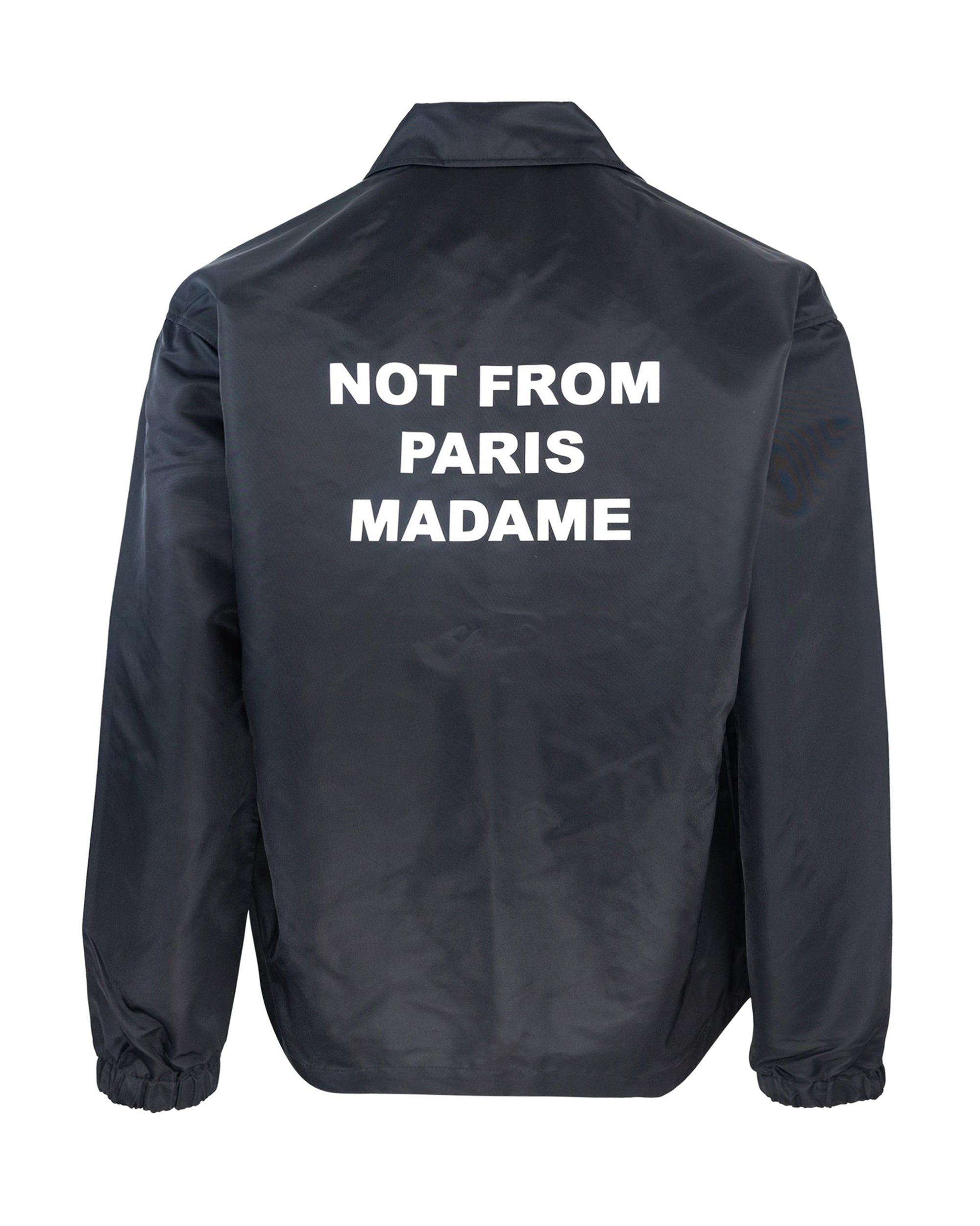 Lightweight Black Jacket with Logo and Slogan Print