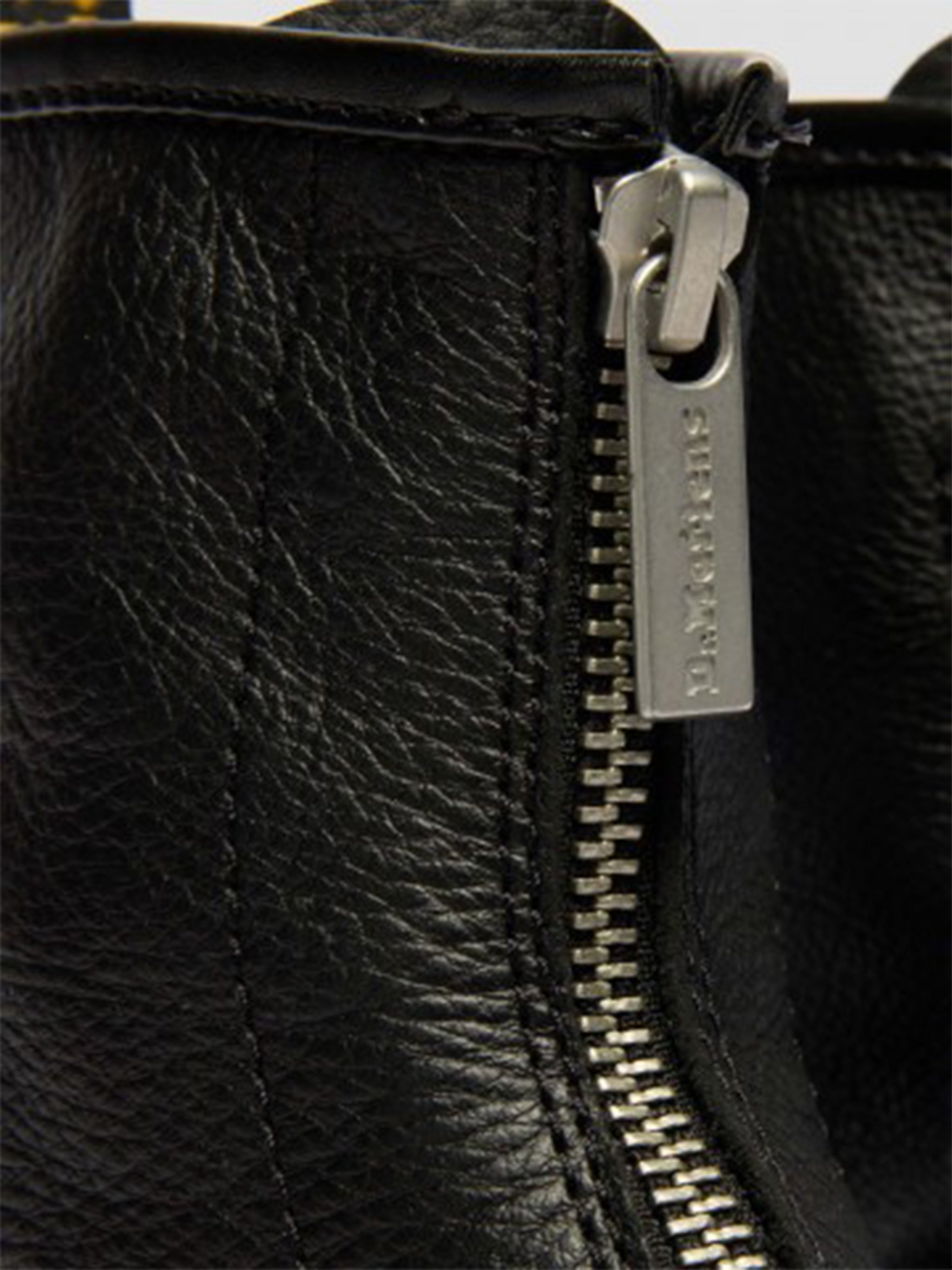 1460 Smooth Black Leather Zip Boots