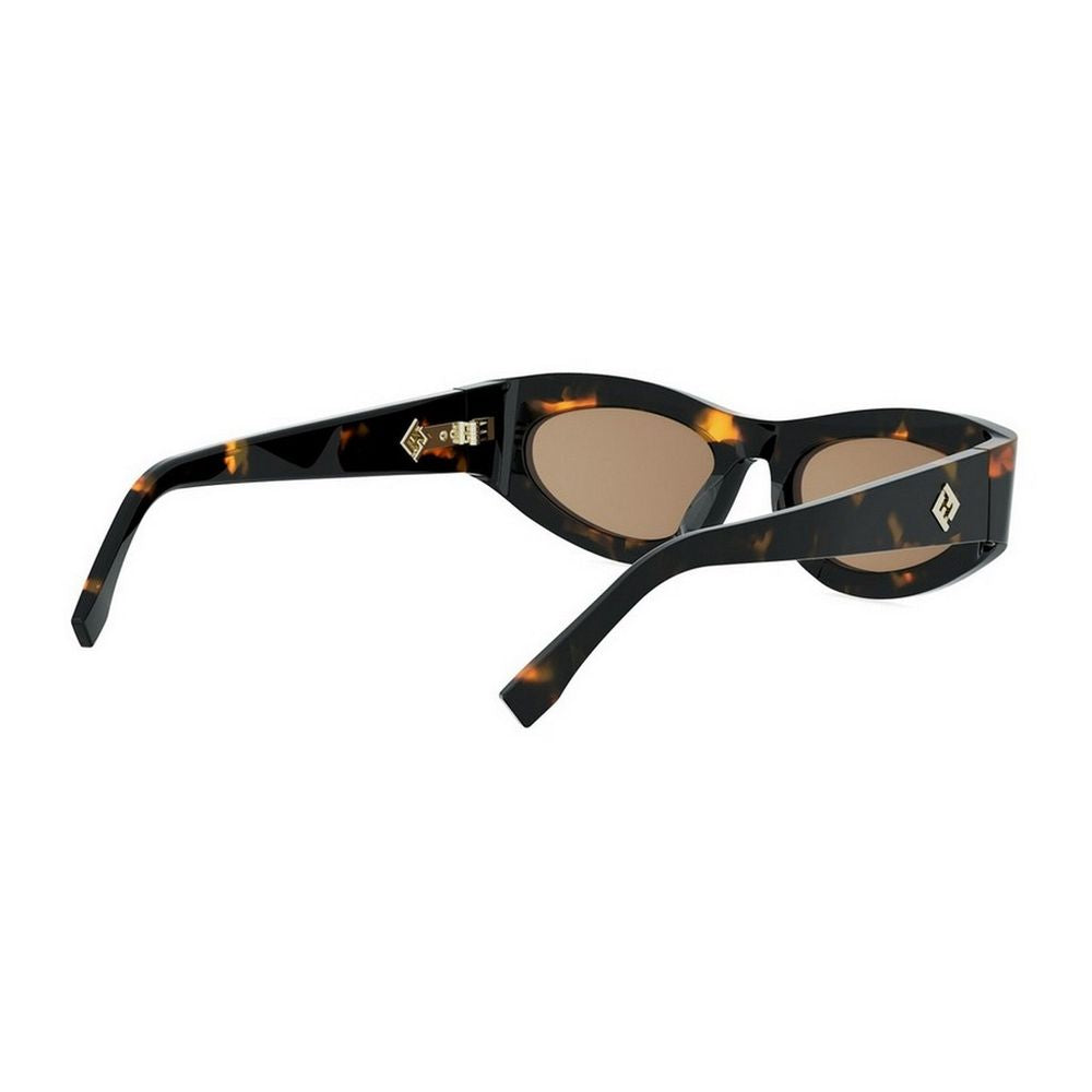 Ff Diamonds Thick Oval Acetate Sunglasses