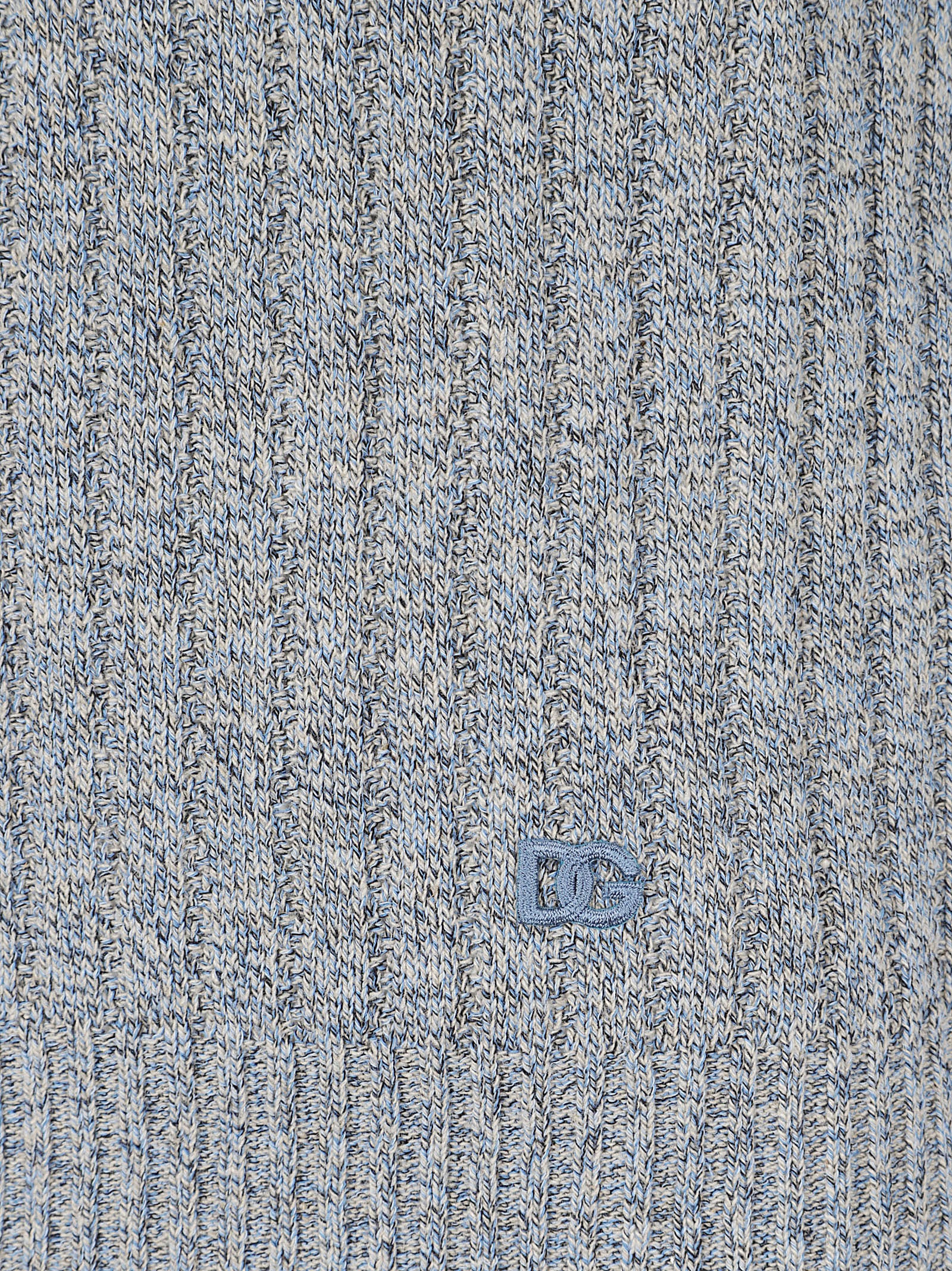 Mélange Knit Polo With Johnny Collar
