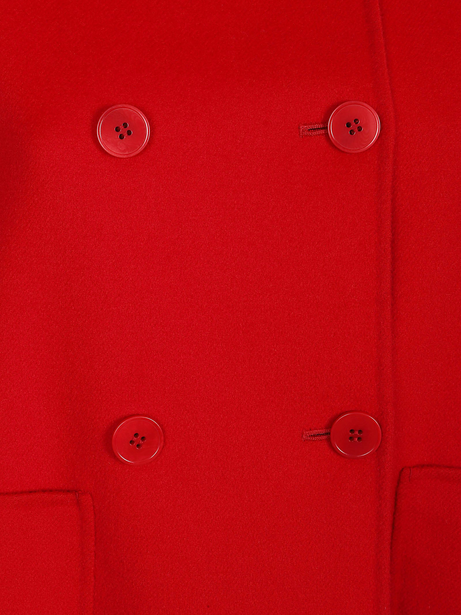 Double-Breasted Red Jacket with Structured Silhouette