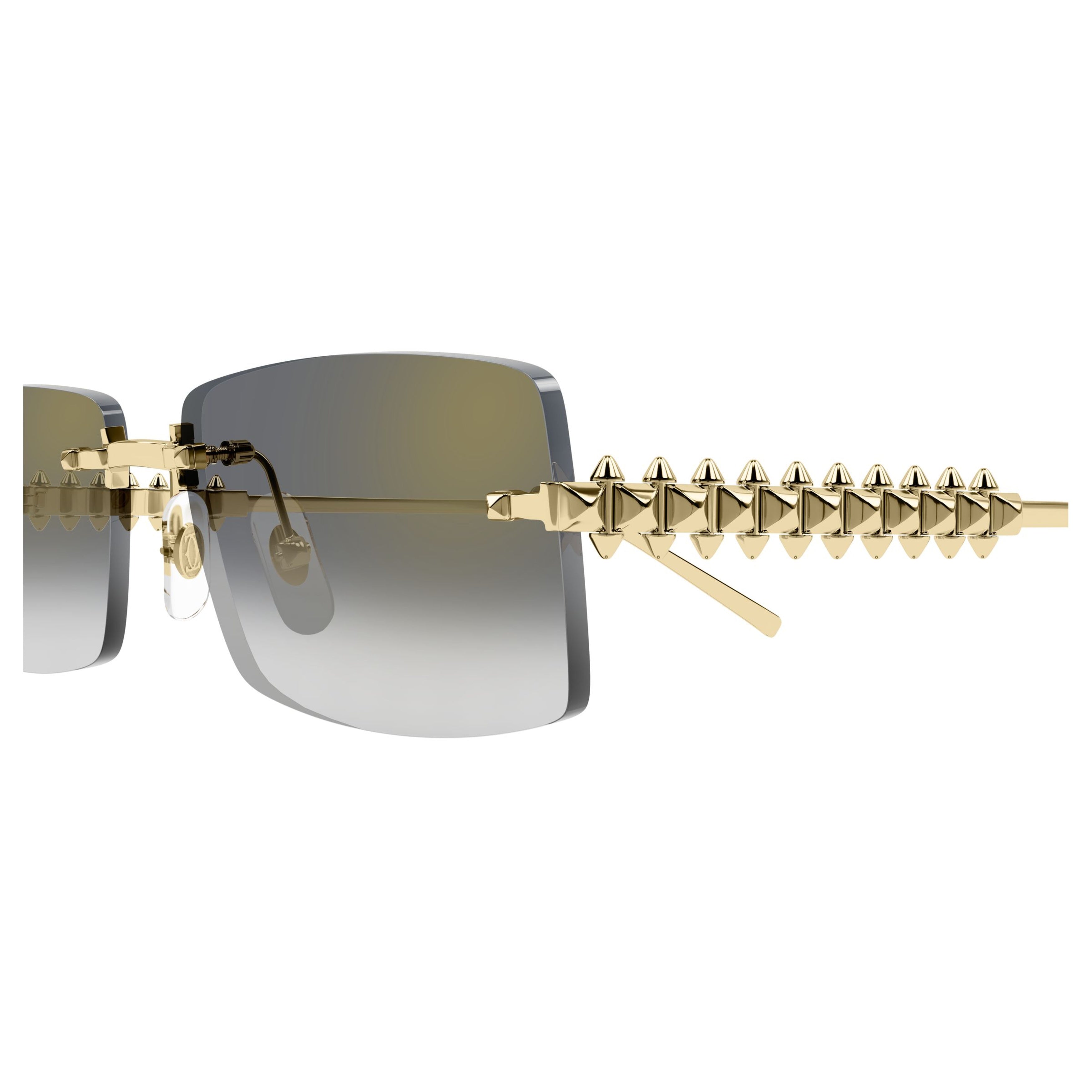 Ct0604s Rimless Rectangular Gradient Sunglasses
