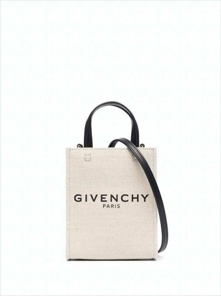 Structured Beige Tote Bag with Bold Accents