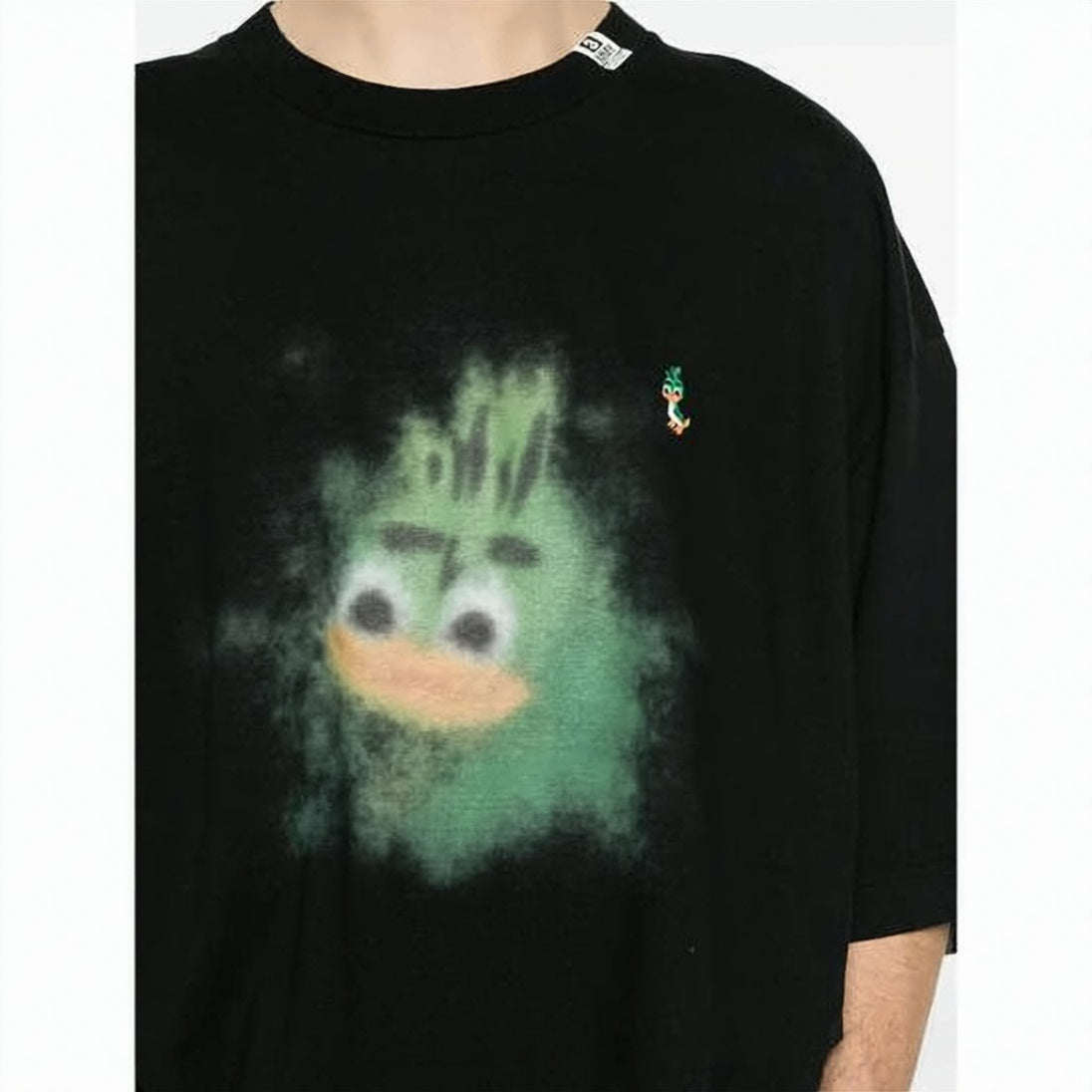 Oversized Short-Sleeve T-Shirt with Cartoon Graphic