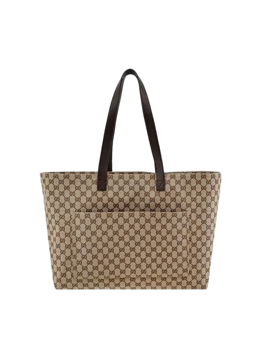 Rectangular Beige Monogram Canvas Shoulder Bag