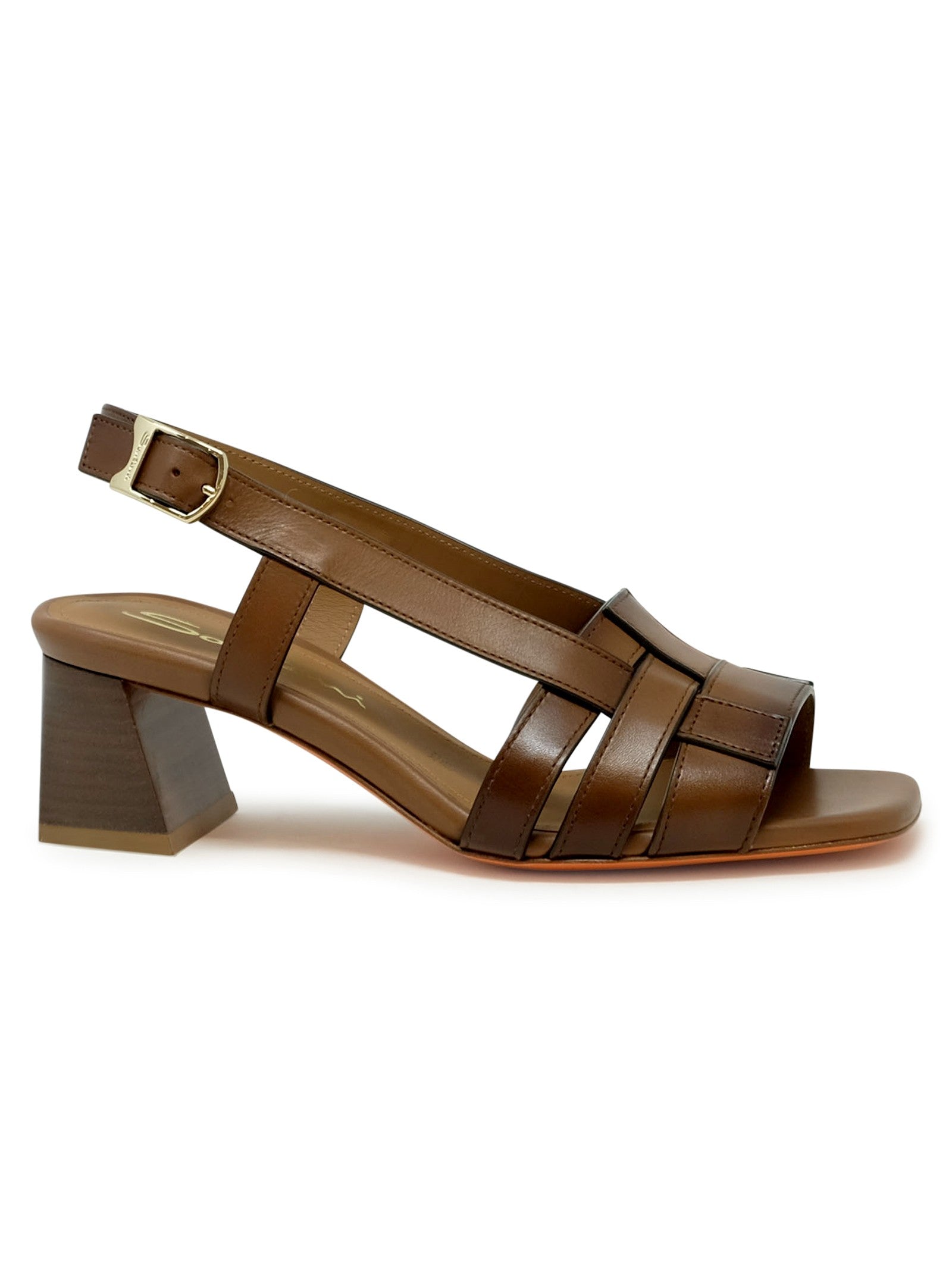 Brown Leather Slingback Sandal