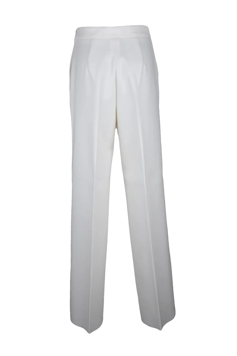 Polonia High-Waisted Trousers - White