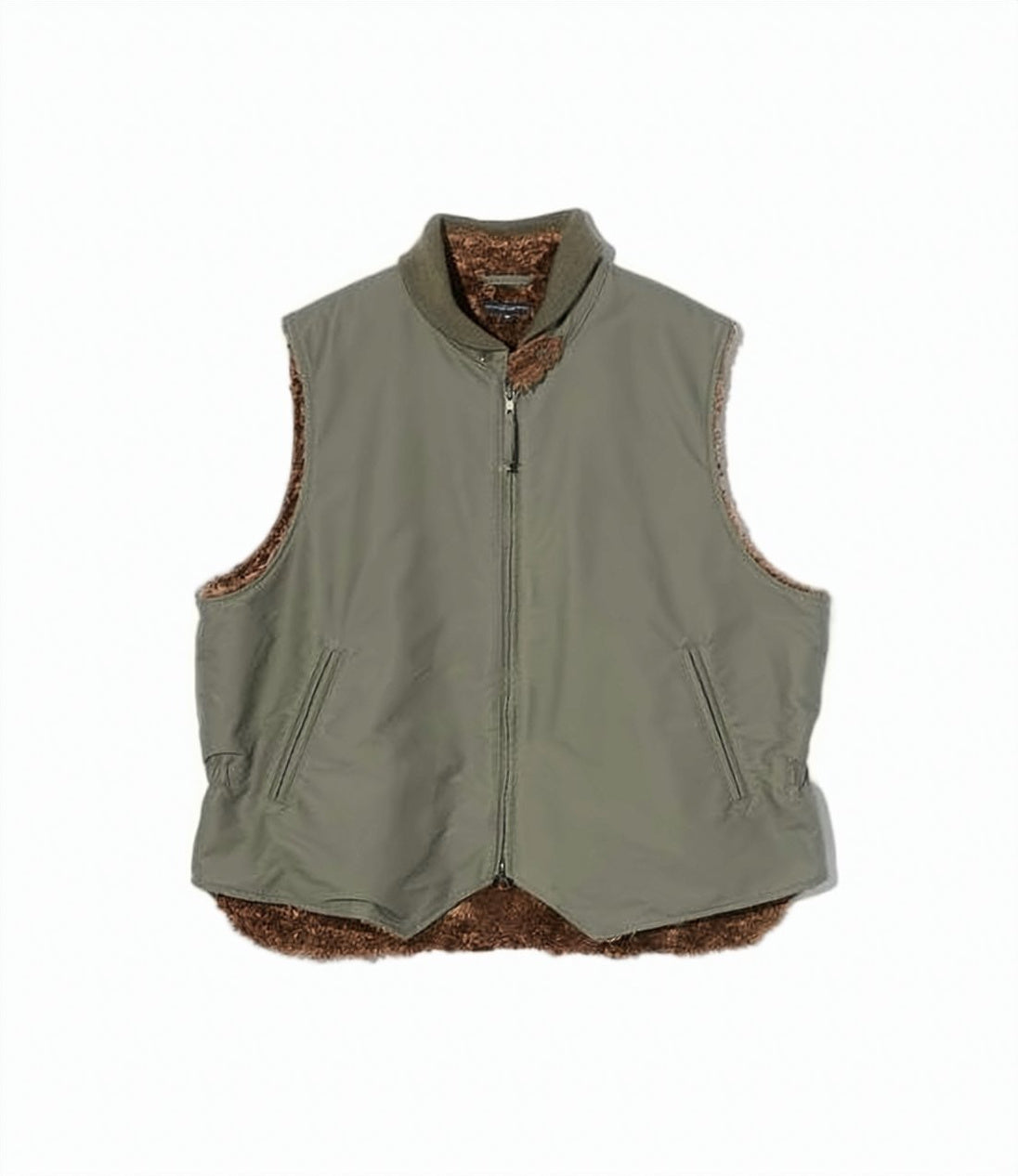 Boxy Sleeveless Green Vest