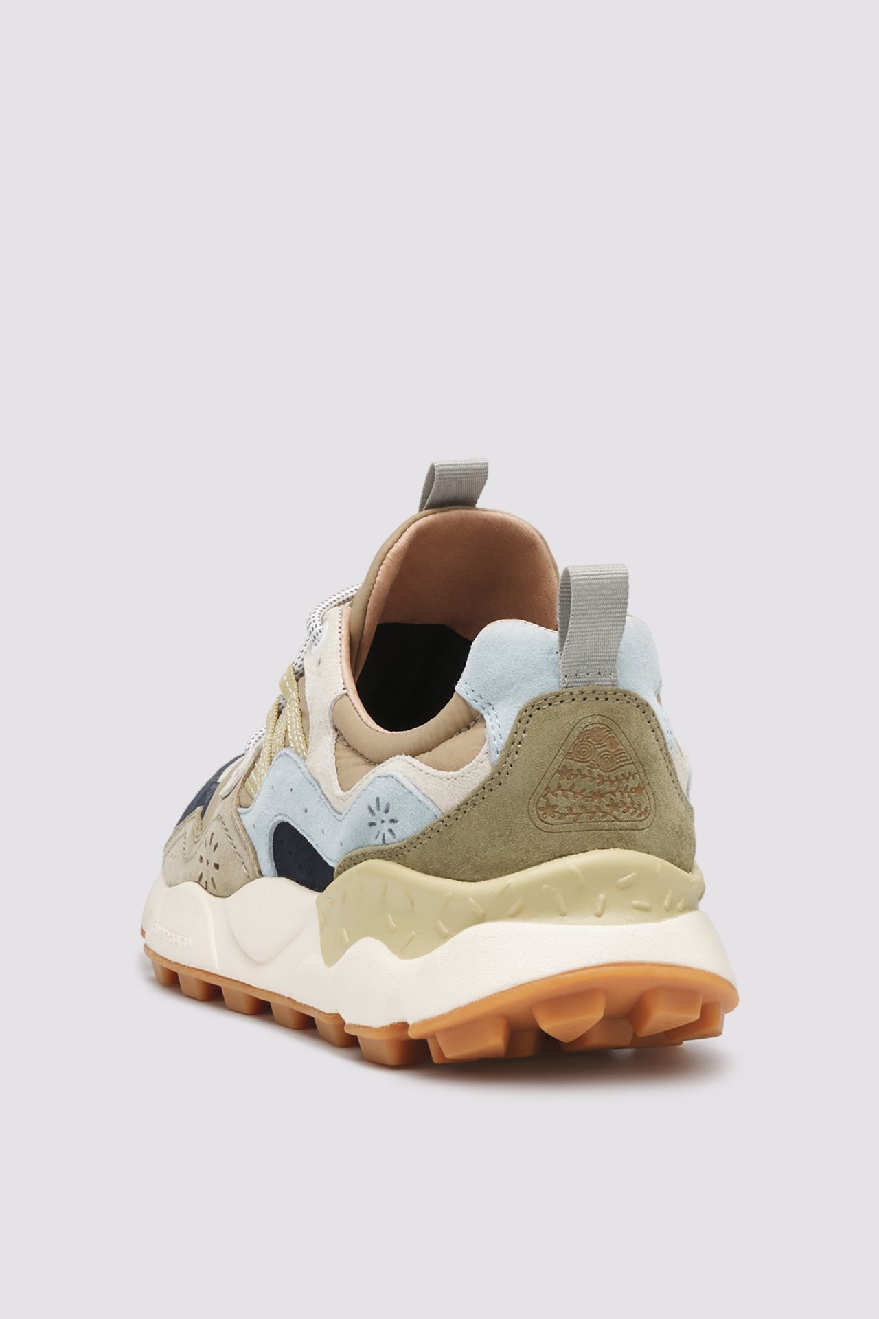 Layered Sneakers with Textured Sole and Perforated Upper