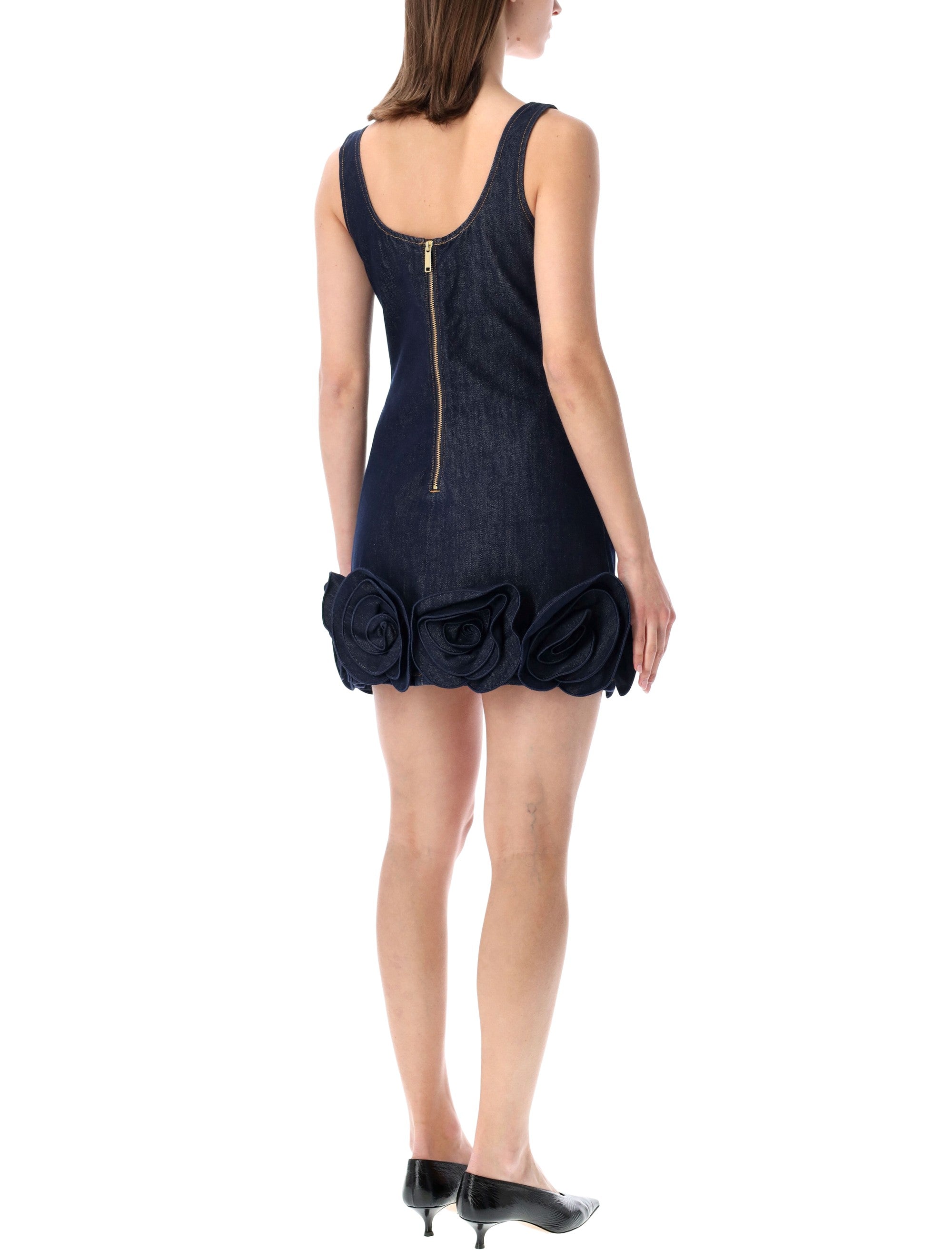 Denim Flower Mini Dress