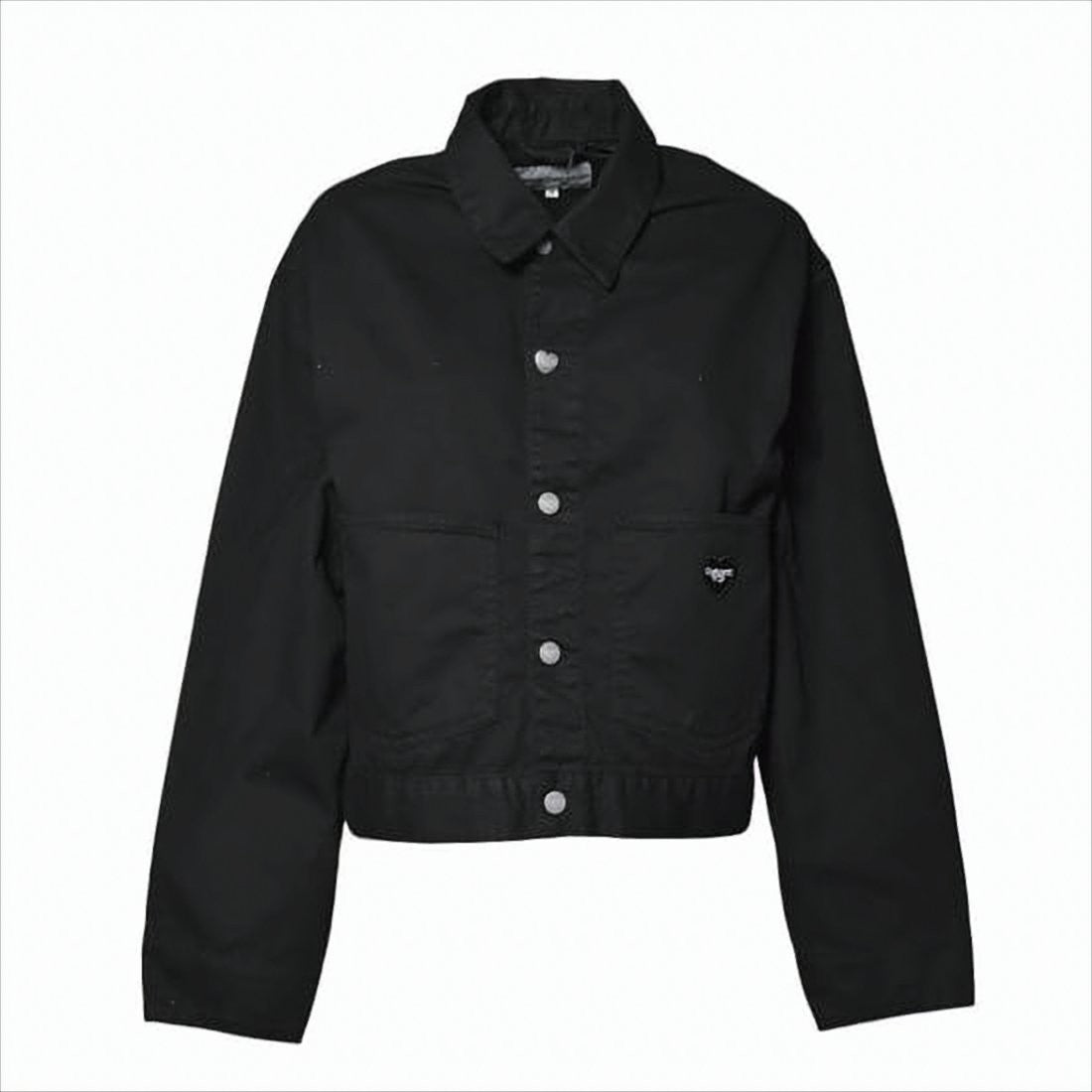 Cropped Black Cotton Jacket