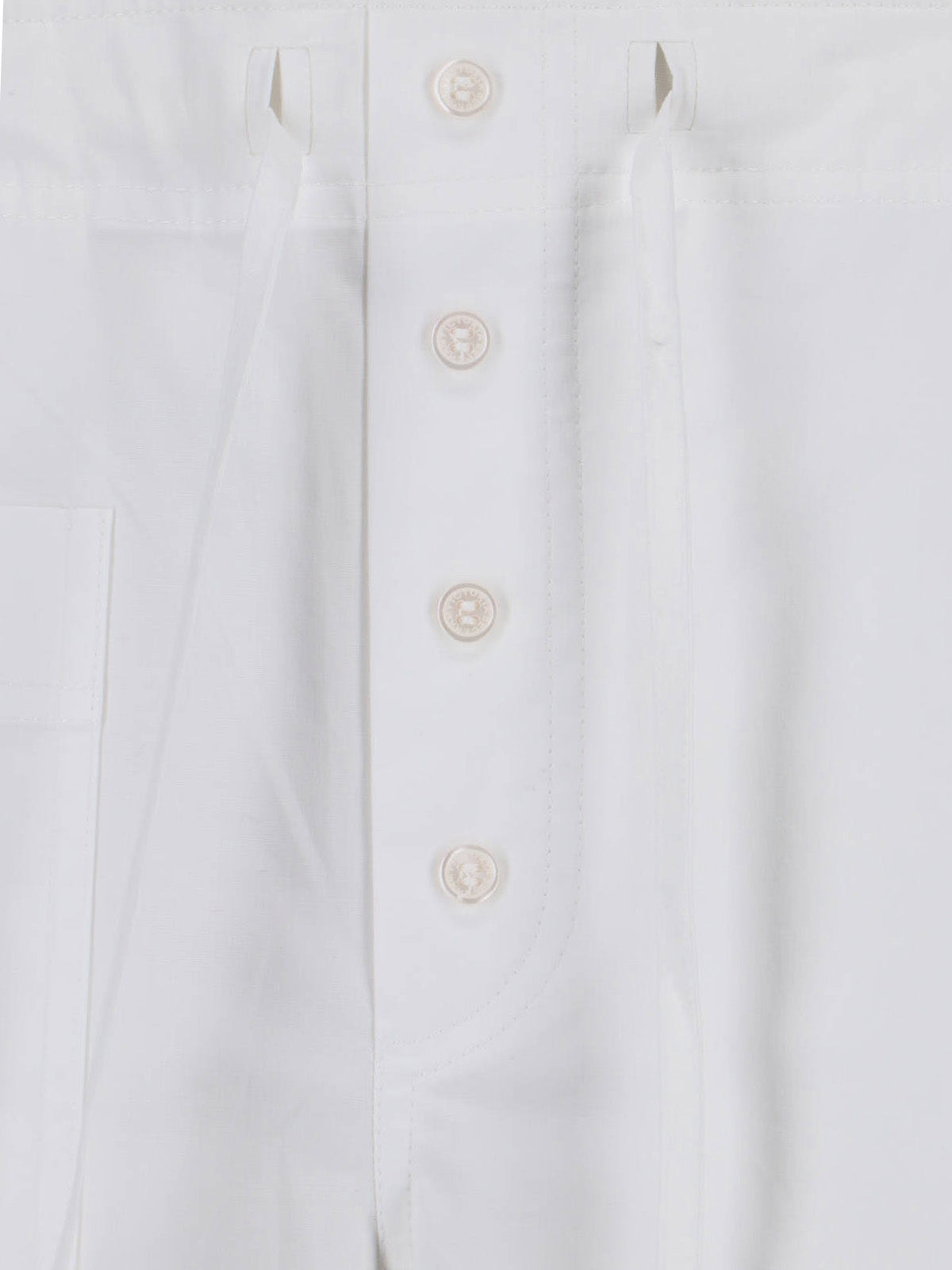 Tailored White Trousers with Straight-Leg Cut