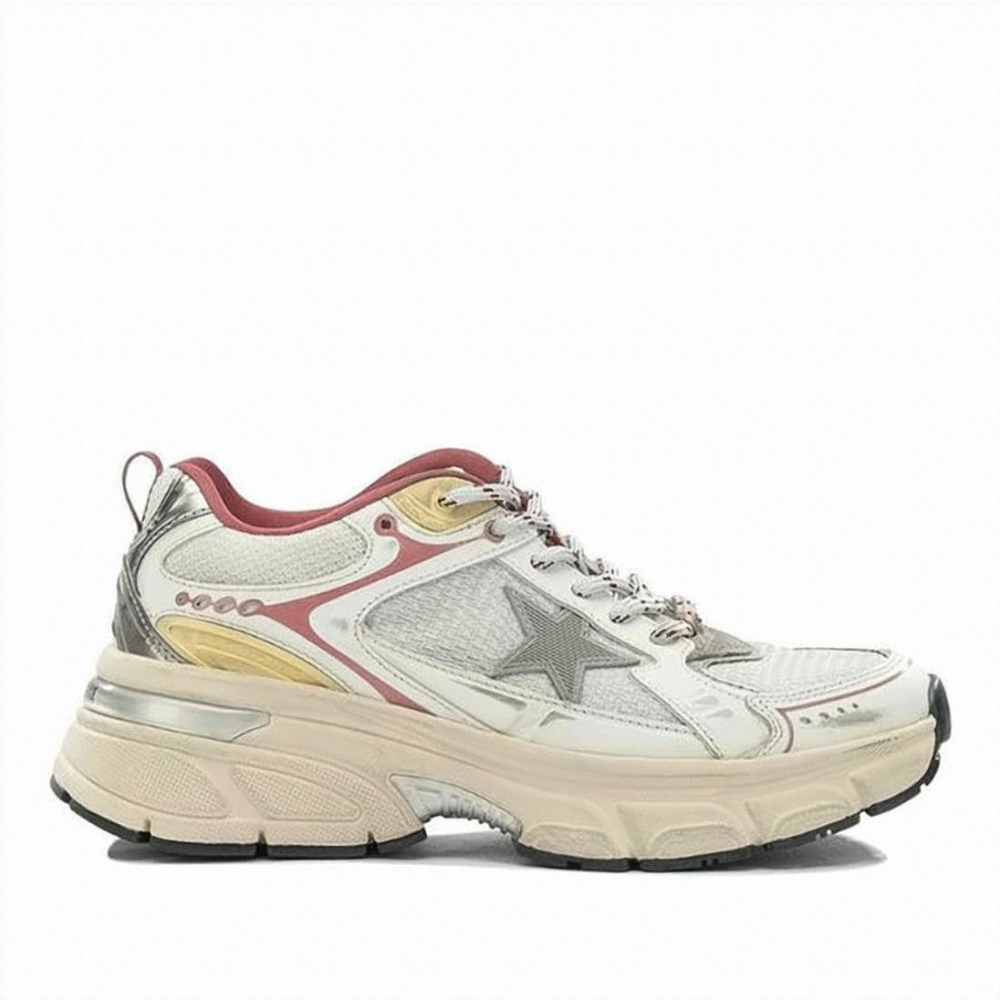 Silk and Nylon Textured Sole Sneakers