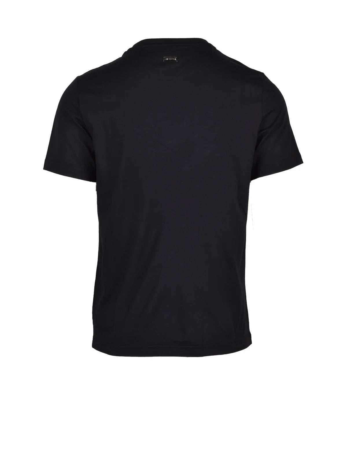 Black Cotton Elastane Men T-shirt