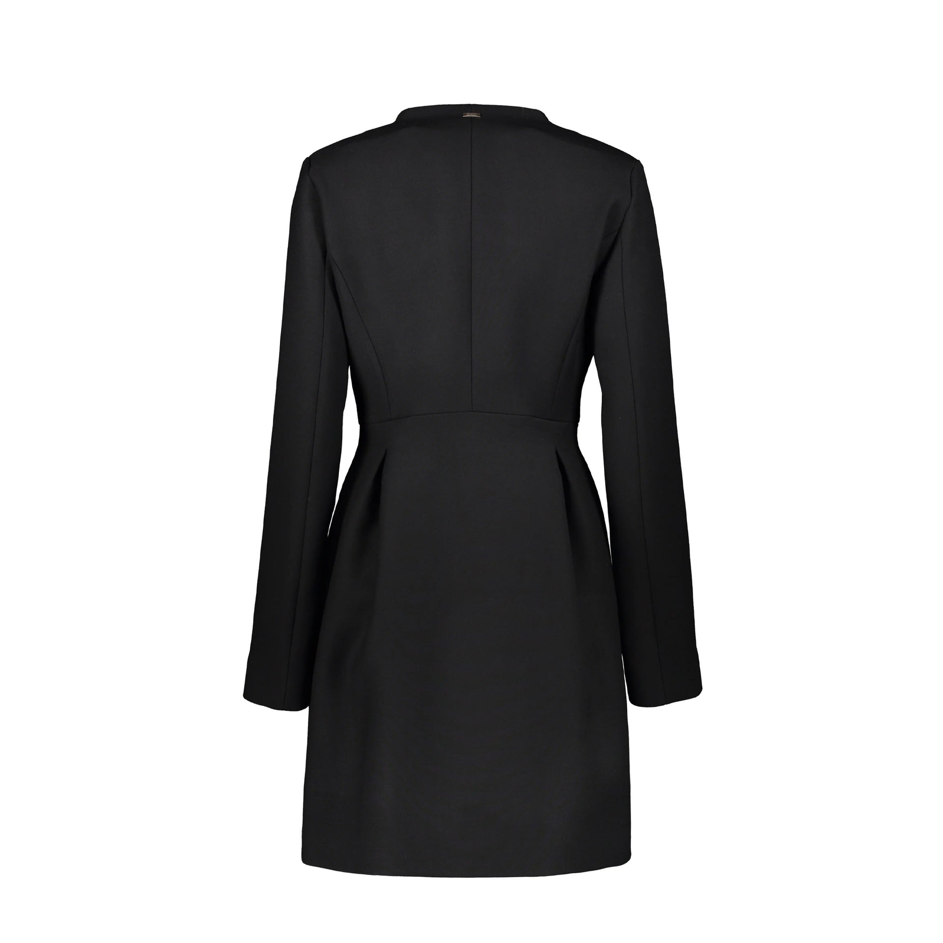 Wool Coat With Concealed Button Closure