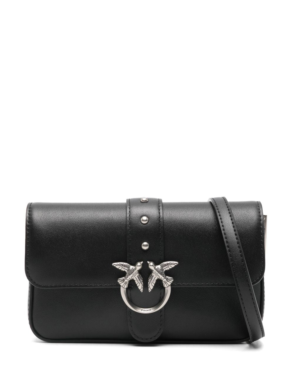 Rectangular Black Leather Bag