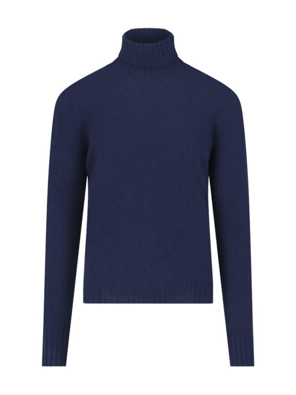 Turtleneck Sweater In Blue Cashmere Navy Tone