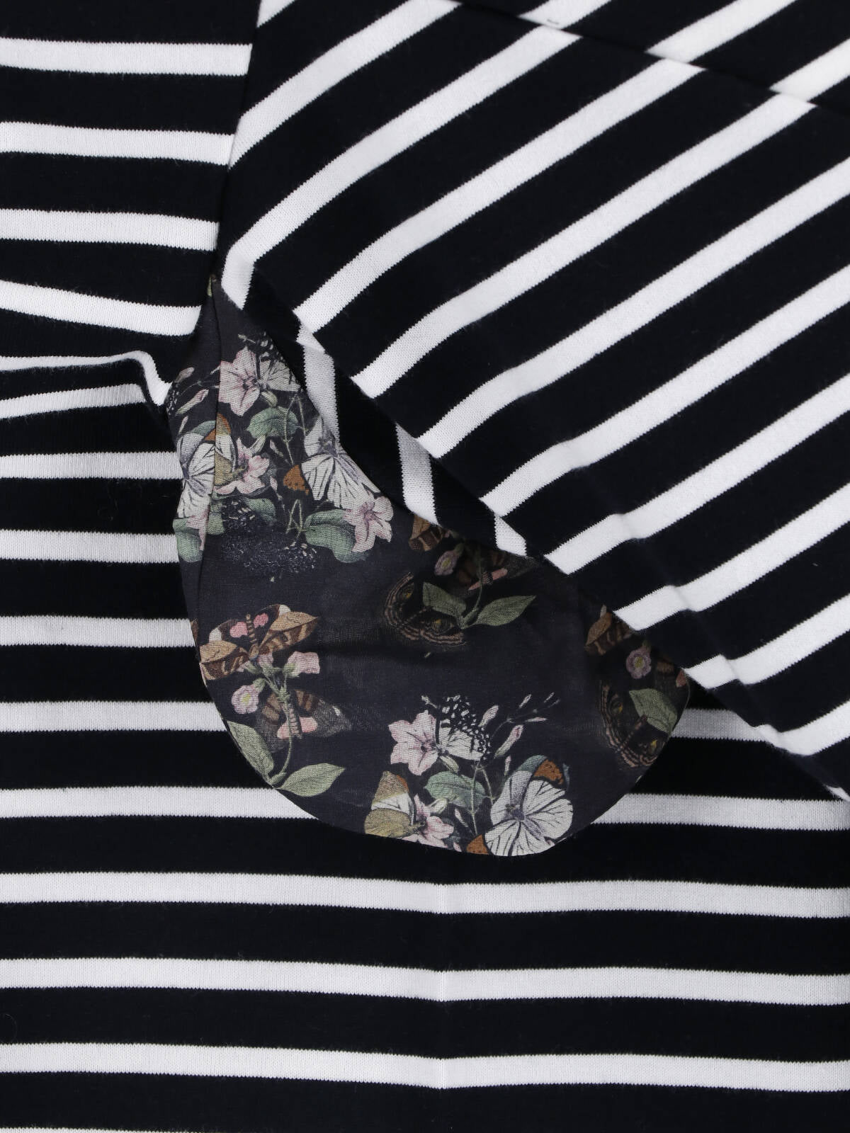 Black/White Asymmetrical Striped Boxy Top