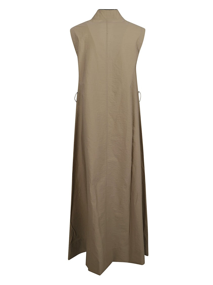 Sleeveless High Collar Dress
