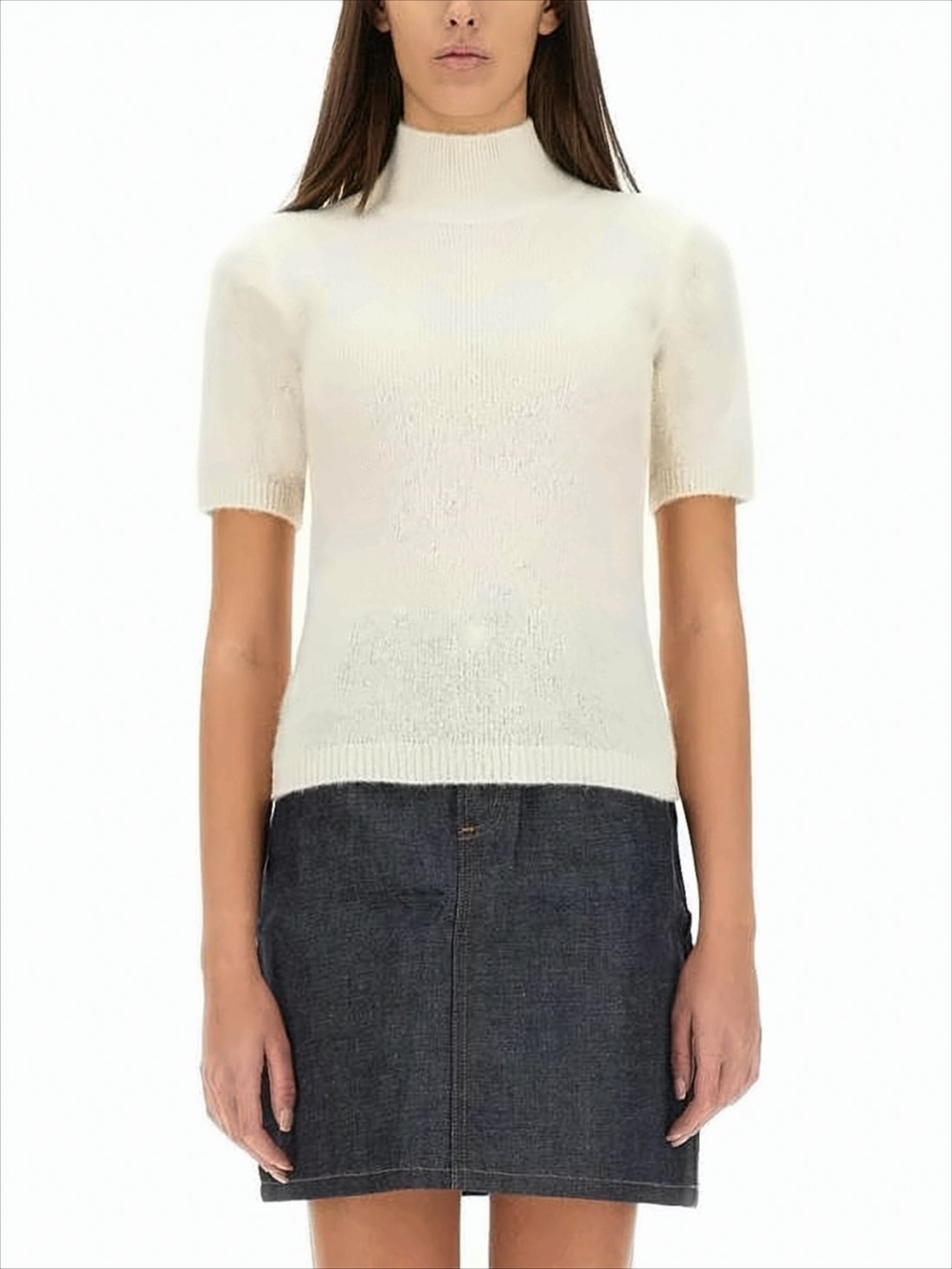 High Turtleneck Knit Top