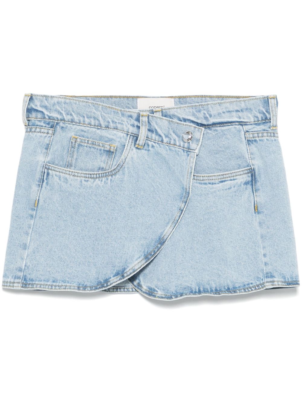Asymmetrical Mini Denim Skirt